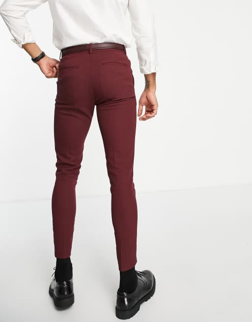 ASOS DESIGN Skinny Suit Trousers In Scarlet Red, $25, Asos