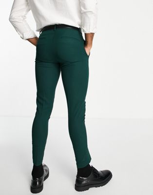 エイソス ASOS DESIGN wedding super skinny suit trousers in forest green micro  texture メンズ Dai Ai Shouhin - ズボン・パンツ - halifaxcrafters.ca