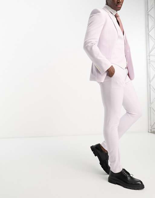 Skinny Fit Suit Pants - Pink - Men