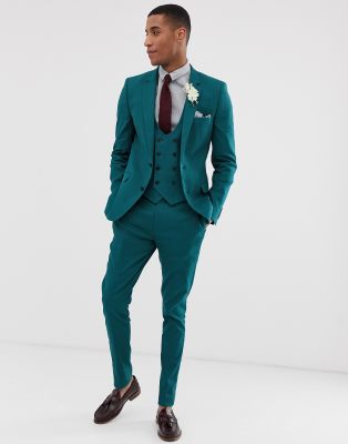 teal pants suit