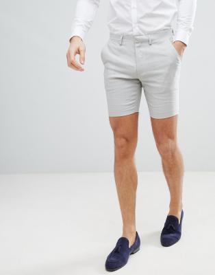 grey suit shorts