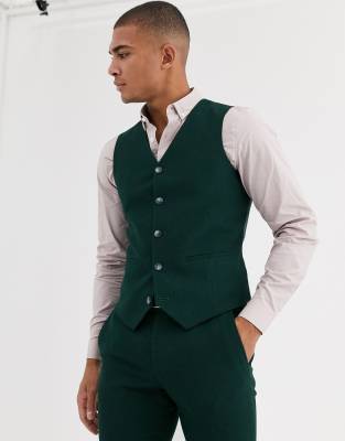 green wedding vest