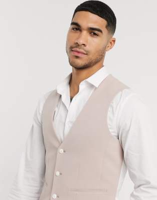 asos suit mink vest stretch skinny four super way