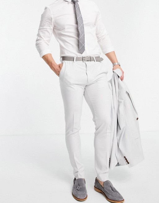 ASOS DESIGN super skinny suit trousers in ice grey