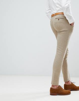 mens beige skinny trousers