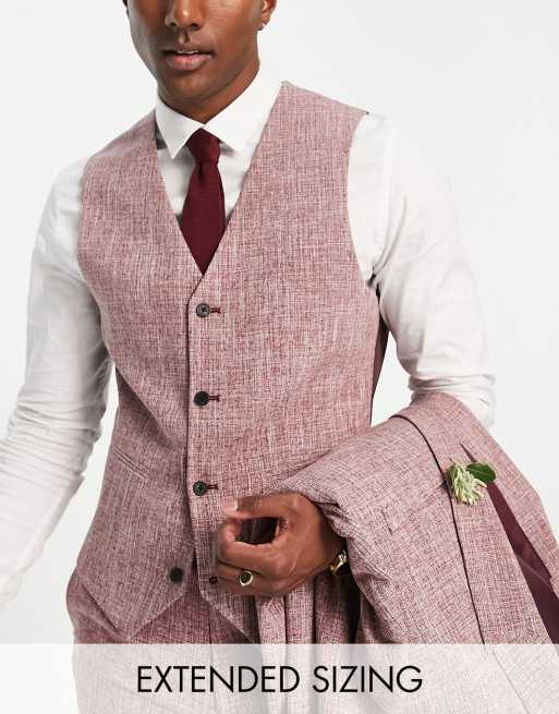 Mens pink deals suit vest