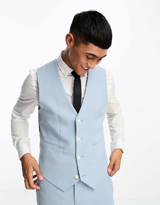 Blue jacket hot sale grey vest