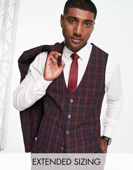 Plaid 2025 waistcoat mens