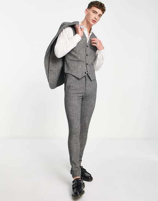 Asos hotsell grey waistcoat