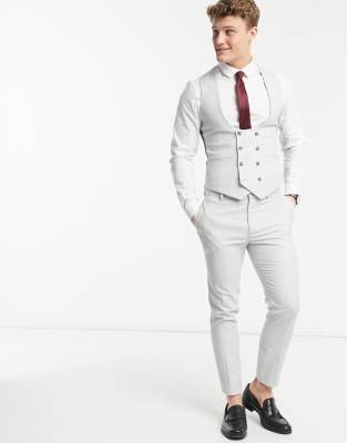 asos grey waistcoat