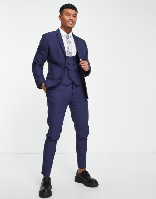 Navy blue on sale suit and waistcoat