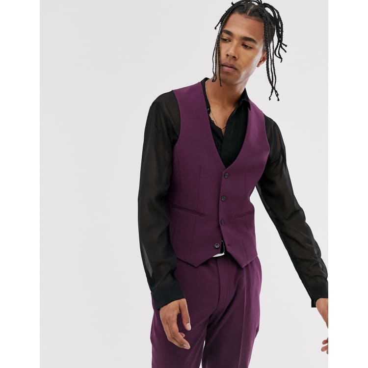 Dark deals purple waistcoat