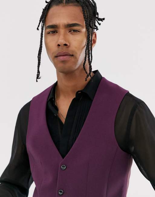 Dark purple outlet waistcoat