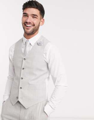 asos grey waistcoat