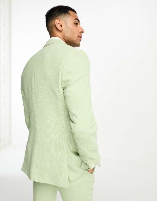 Asos green suit jacket best sale