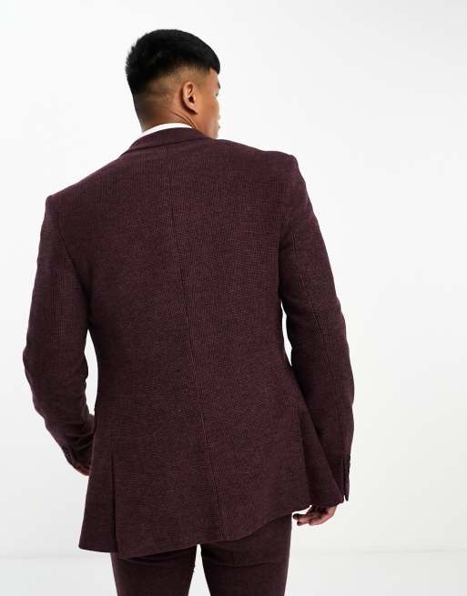 Burgundy wool clearance jacket