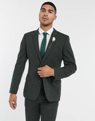 khaki wool suit