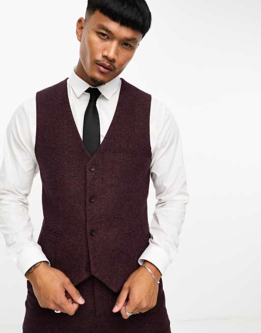 Tweed on sale waistcoat asos