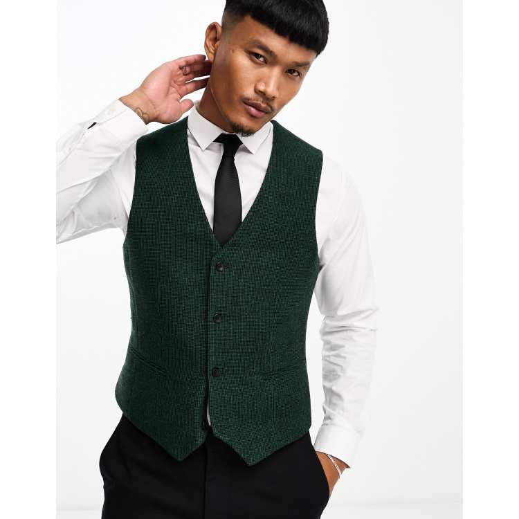 Green deals tweed vest