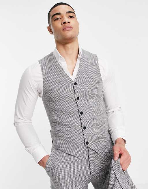 Grey wool outlet waistcoat