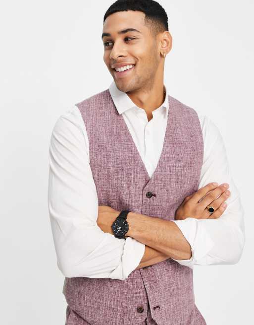 ASOS DESIGN Wedding - Super skinny pak in roestbruin crosshatch, 2 van 2