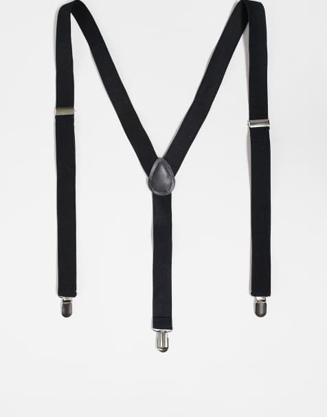 ASOS DESIGN wedding suspenders in black - view 1