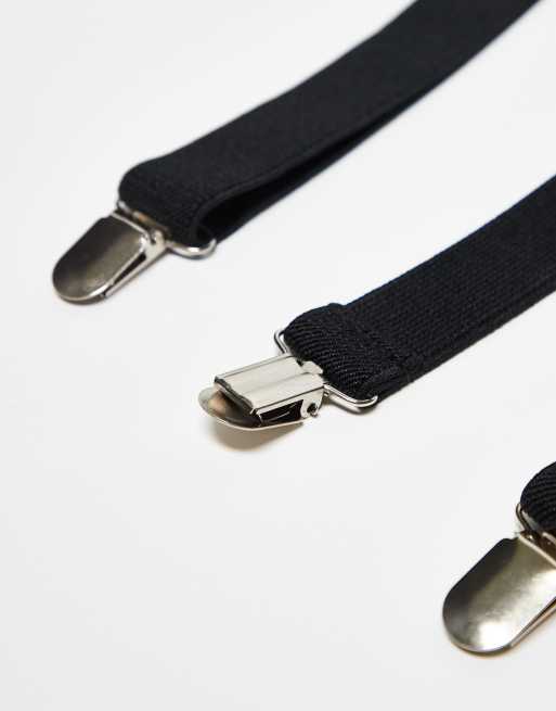 ASOS DESIGN wedding suspenders in black, 2 of 3
