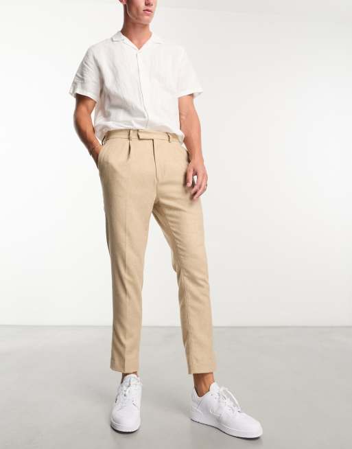 Tapered best sale wool trousers