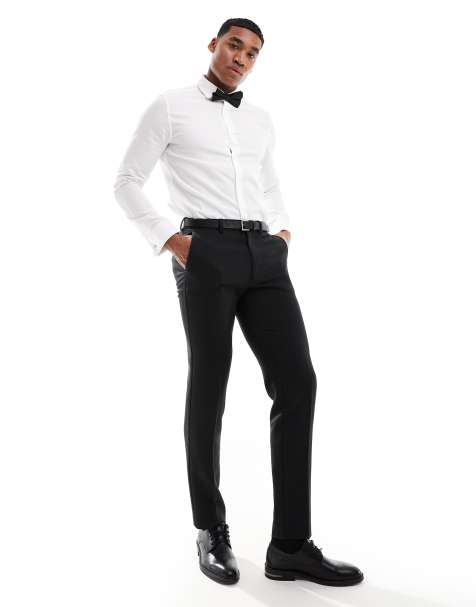 ASOS DESIGN Wedding – Vit skjorta i regular fit med textur - view 1