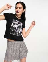 ASOS DESIGN Wednesday Addams oversized t-shirt with licence