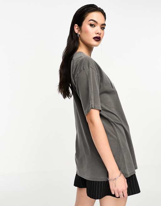 ASOS DESIGN Wednesday Addams oversized t-shirt with chrome licence