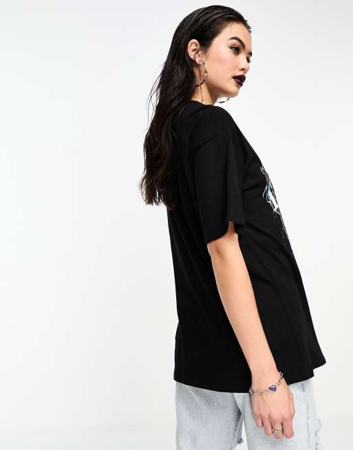 ASOS DESIGN Wednesday Addams oversized t-shirt with uncle fester