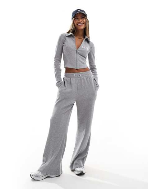 ASOS DESIGN - Weekend Collective - Jogger ample gaufré d'ensemble - Gris chiné - view 1