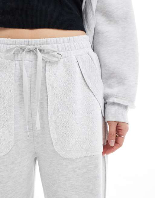 ASOS DESIGN Weekend Collective – Oversize-Jogginghose in meliertem Grau mit umgekehrter Naht, 5 von 5