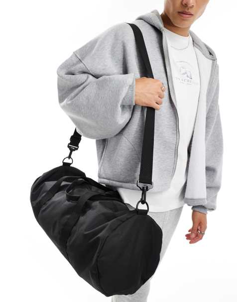 ASOS DESIGN – Weekender-Reisetasche in Schwarz mit kontrastierendem Reißverschlusszieher - view 1