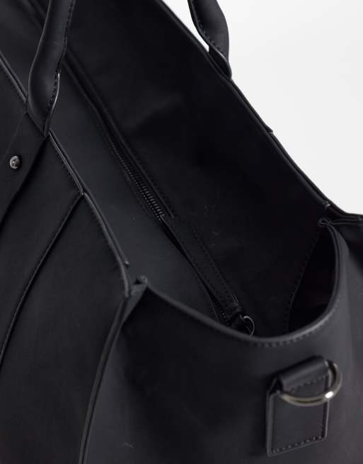 ASOS DESIGN - Weekendtas van imitatieleer in zwart, 3 van 4