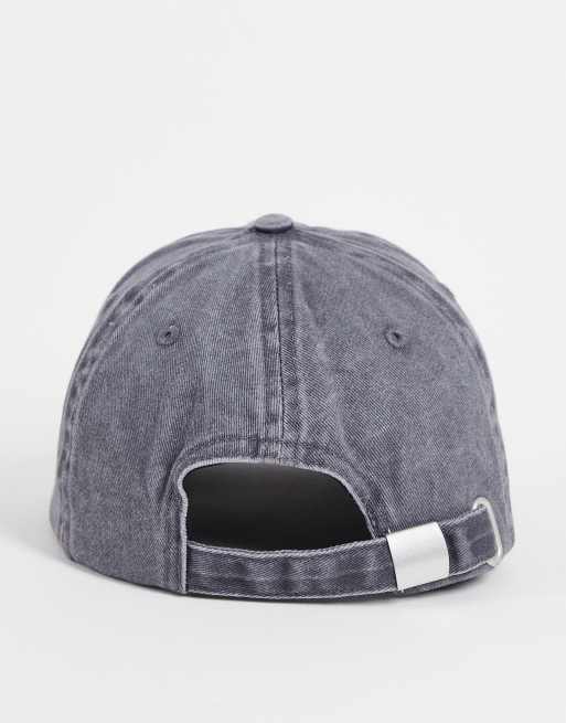 ASOS DESIGN – Weiche Baseballkappe in verwaschenm Schwarz mit Stickerei, 2 von 4