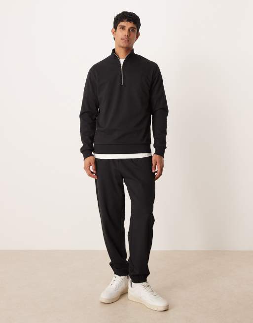 ASOS DESIGN – Weiche, schmal zulaufende Jogginghose in Schwarz, Kombiteil, 2 von 5