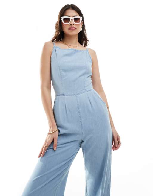 Asos navy jumpsuit on sale