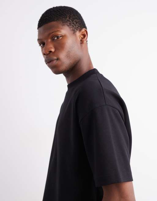 ASOS DESIGN – Weiches Oversize-T-Shirt aus schwerem Stoff in Schwarz, 4 von 5