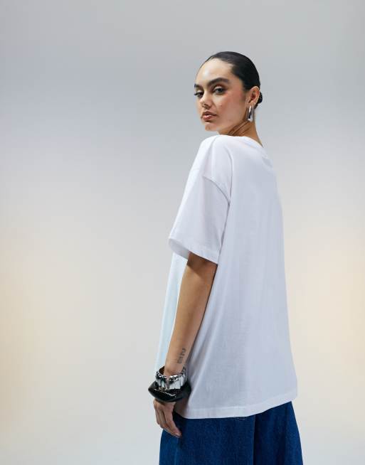 ASOS DESIGN – Weißes Oversize-T-Shirt, 4 von 4