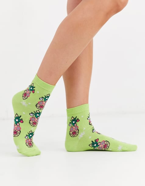 ASOS DESIGN – Weihnachtliche Socken mit Ananas-Design