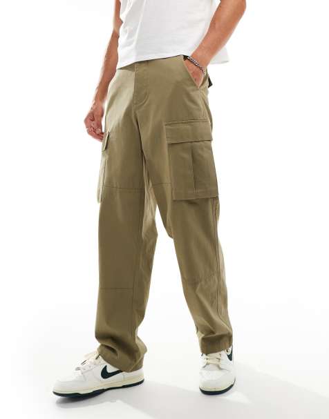 ASOS DESIGN – Weit geschnittene Cargohose in Khaki - view 1
