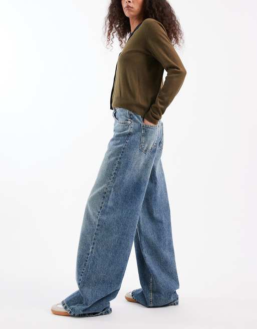 ASOS DESIGN – Weit geschnittene Jeans in Vintage-Waschung mit hohem Bund und Zuglasche, 2 von 5