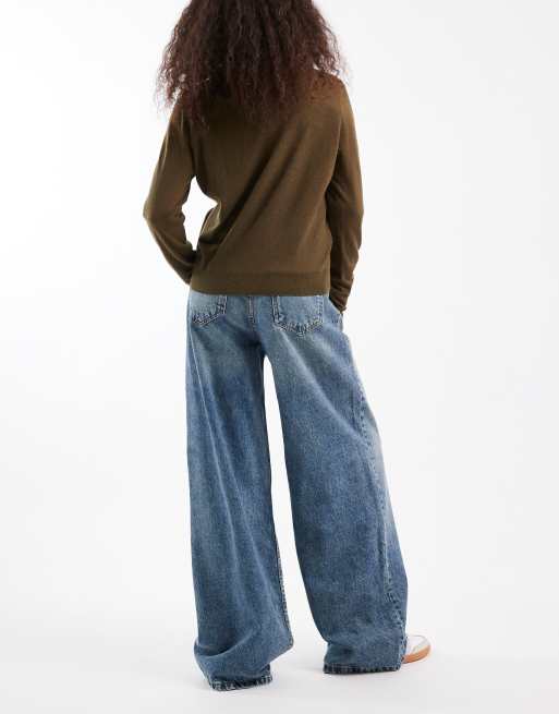 ASOS DESIGN – Weit geschnittene Jeans in Vintage-Waschung mit hohem Bund und Zuglasche, 3 von 5