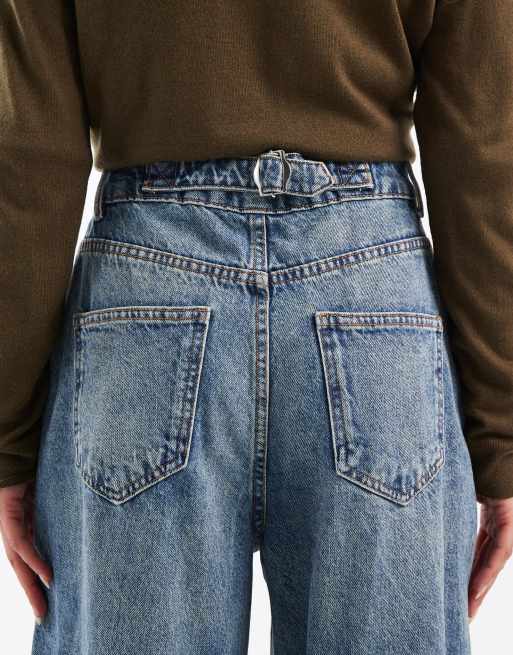 ASOS DESIGN – Weit geschnittene Jeans in Vintage-Waschung mit hohem Bund und Zuglasche, 5 von 5
