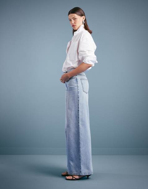 ASOS DESIGN – Weit geschnittene Jeans in Vintage-Waschung mit hohem Bund - view 1