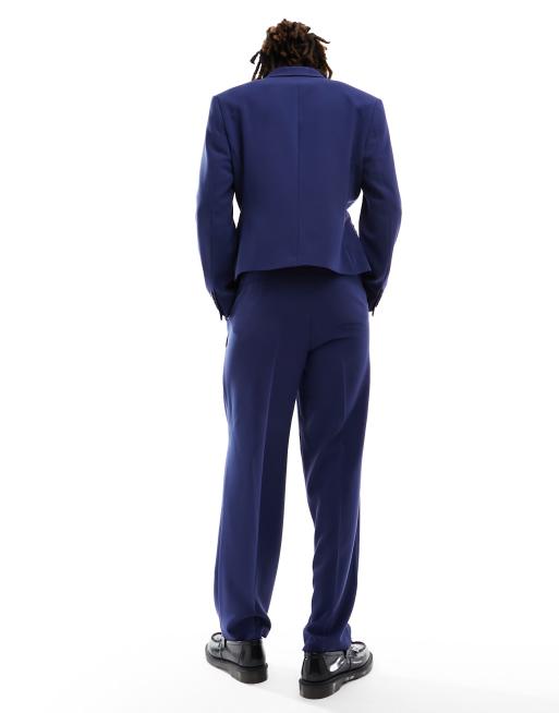 ASOS DESIGN – Weite Anzughose in Marineblau, 4 von 5