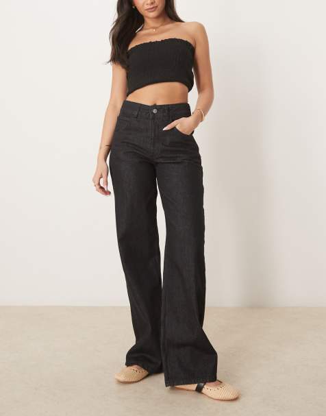 ASOS DESIGN – Weite Boyfriend-Jeans in Schwarz - view 1