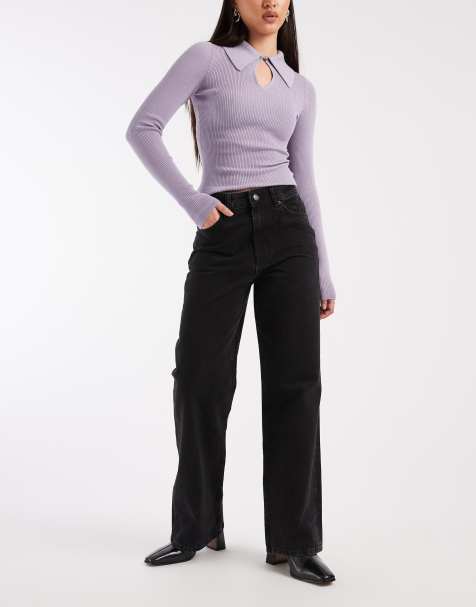 ASOS DESIGN – Weite Dad-Jeans in Schwarz - view 1